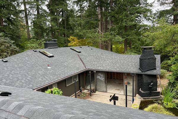 A view of the roof from above.